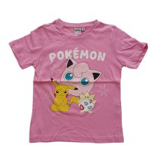 تیشرت آستین کوتاه دخترانه صورتی طرح پوکیمون (Pokémon) ژاپن مناسب ۵ تا ۱۰ سال