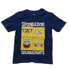 تیشرت آستین کوتاه بچگانه سرمه‌ای طرح باب اسفنجی برند Nickelodeon آمریکا مناسب ۴ تا ۱۰ سال