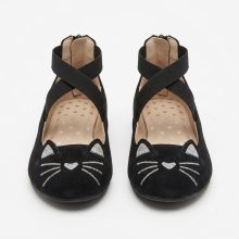 کفش عروسکی دخترانه کت اند جک Cat & Jack آمریکا طرح گربه مشکی