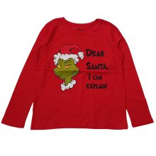 تی‌شرت آستین بلند قرمز بچگانه طرح گرینچ (The Grinch) برند سینسی (Sinsay) لهستان