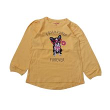 تیشرت آستین بلند دخترانه زرد طرح سگ و Friendship لکی کیدو (Lucky Kiddo) آلمان