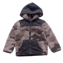 سویشرت خزدار کلاه‌دار طوسی بچگانه OSHKOSH آمریکا(سایز 3 سال تا 6 سال)