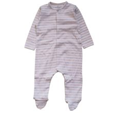 سرهمی نوزادی جوراب‌دار راه راه کرم طوسی برند بی دبلیو کیدز Bwkids ایتالیا